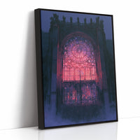 Rose Window Aglow at Midnight