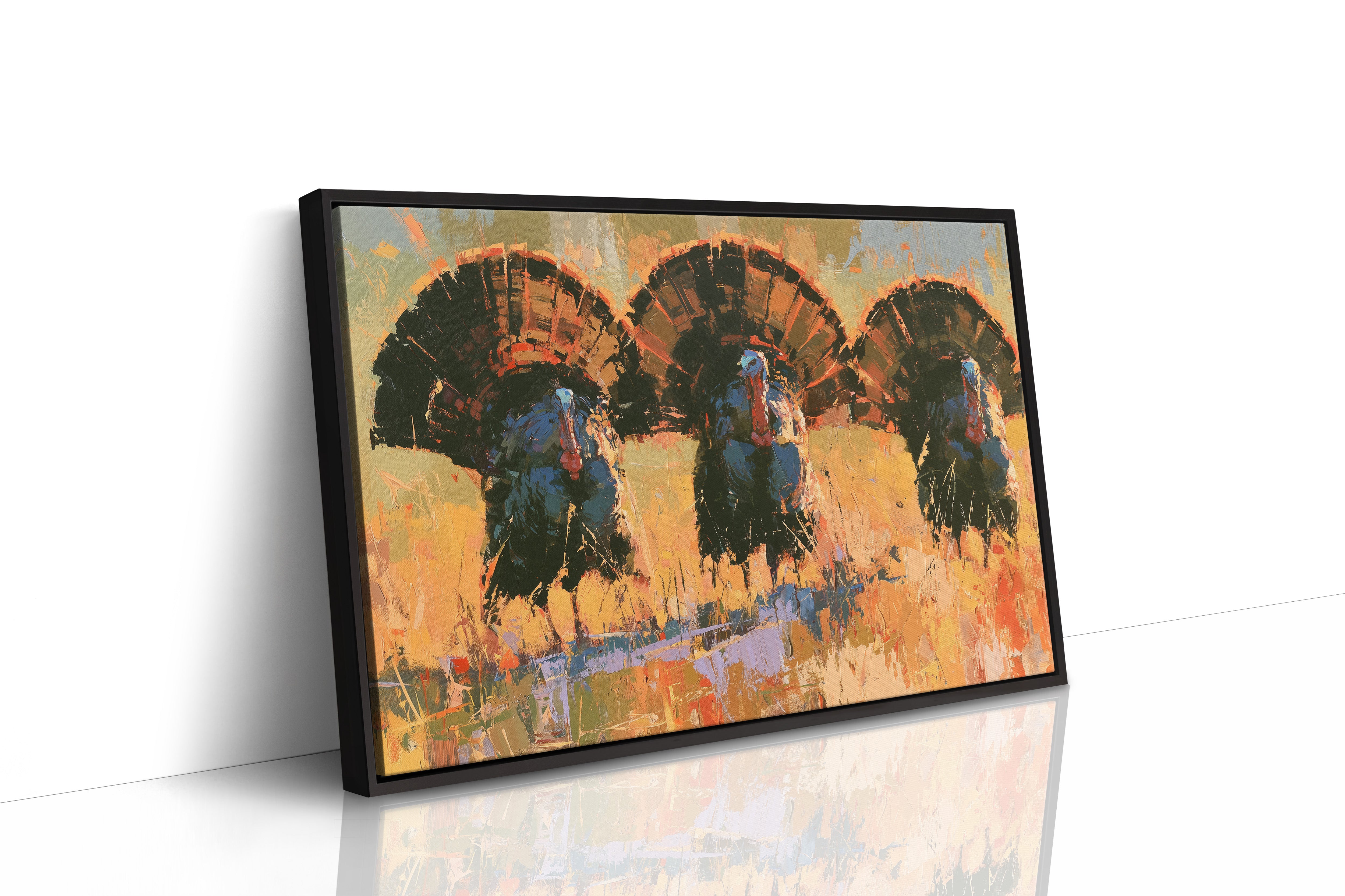 Three Turkeys, Full Display
