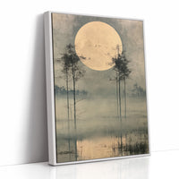 Harvest Moon Over the Marsh