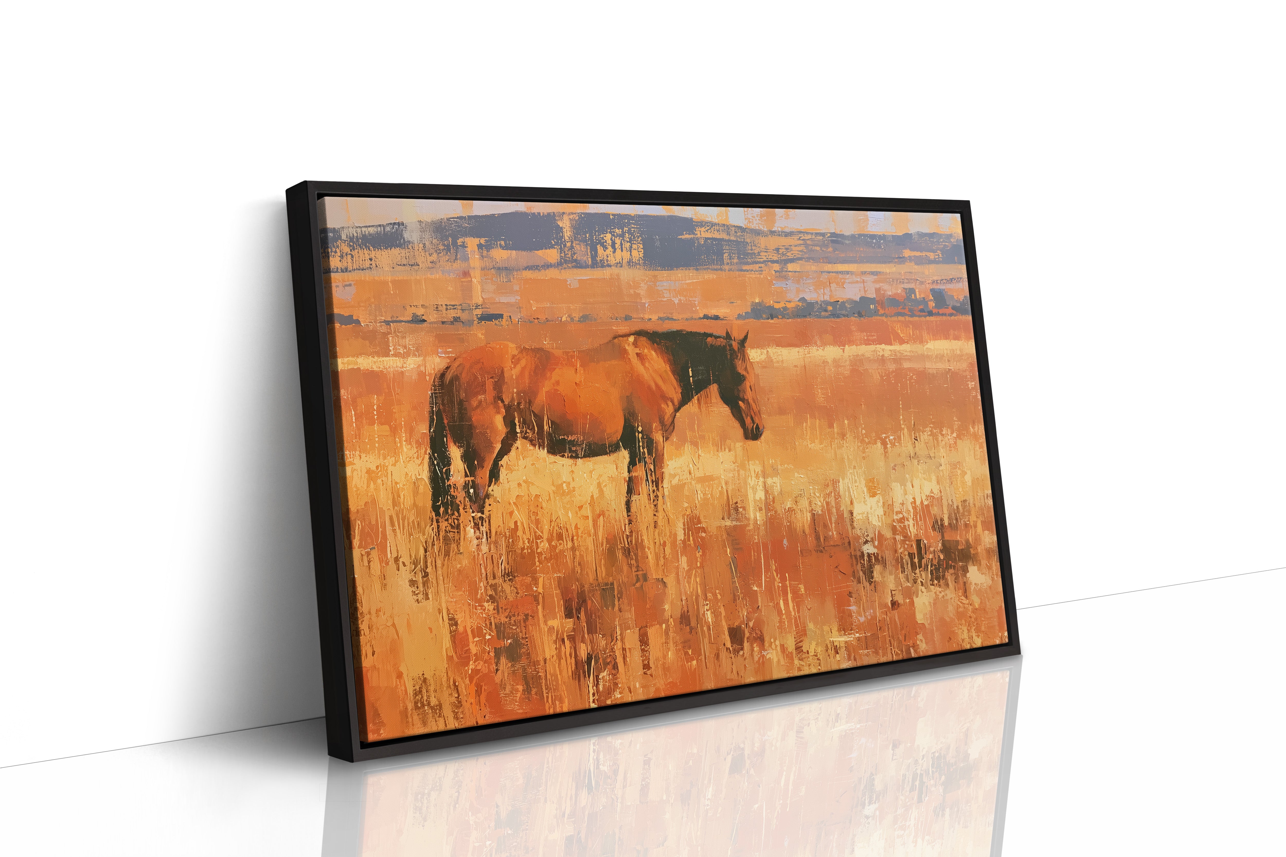 Bay Horse In Amber Grass