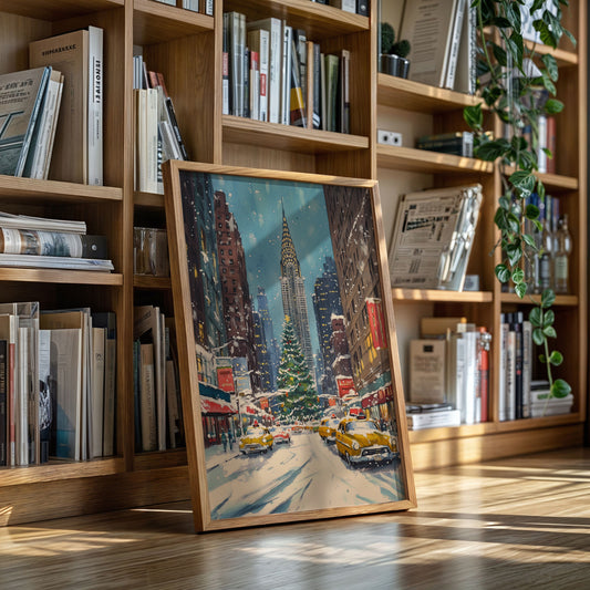 New York Winter Cityscape Canvas - Festive Urban Art - Gallery Canvas image 6