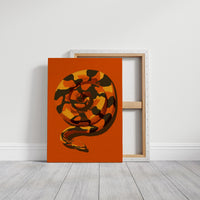 Coiled Heat in Burning Orange