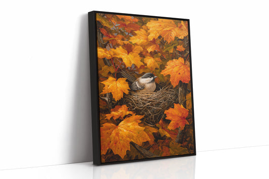 Maple Leaves Shield Chickadee's Rest