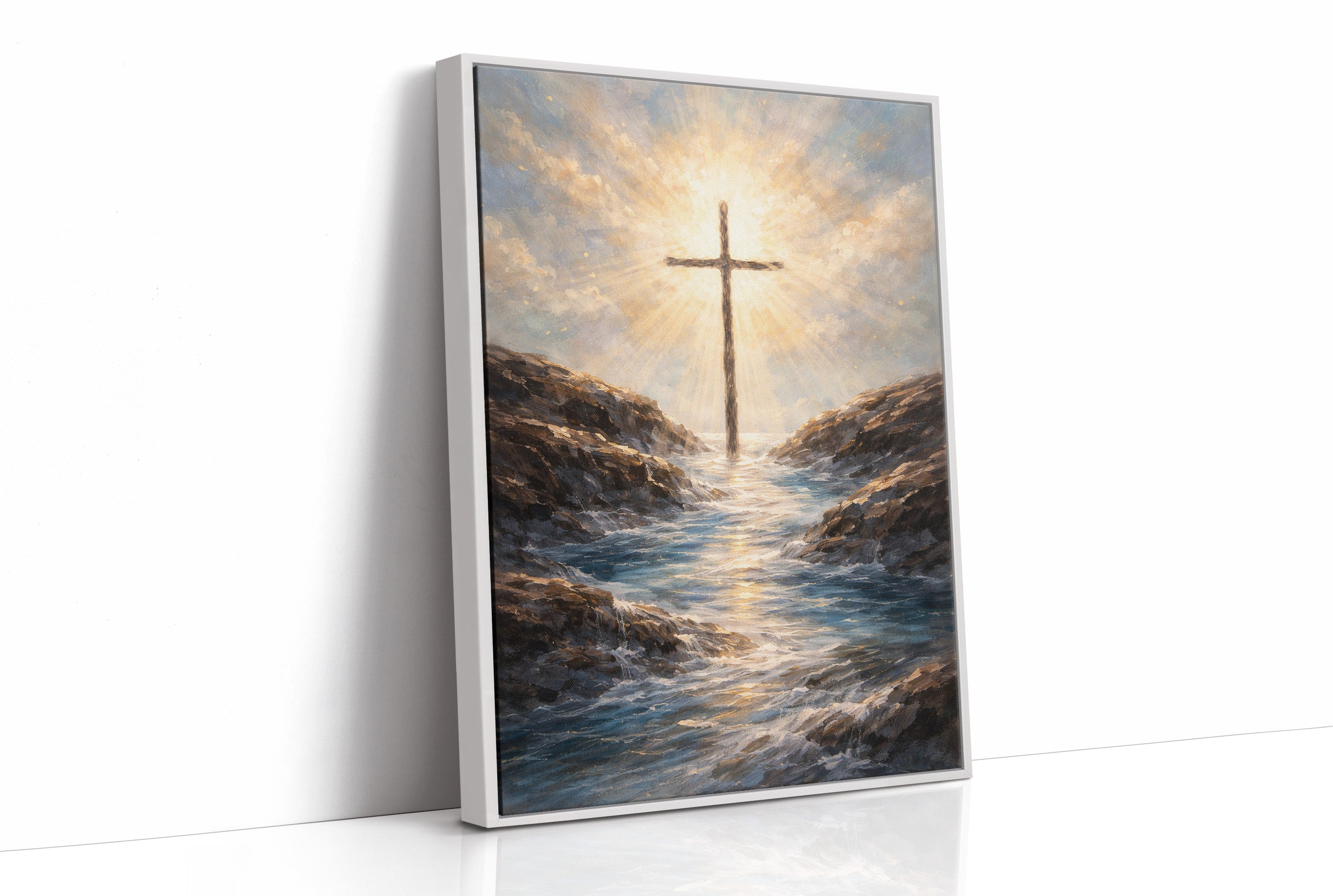 Radiant Faith Between Rocky Shores