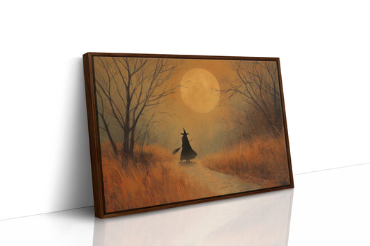 Autumn Path Under Harvest Moon