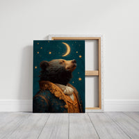 Noble Bear Gazes At Stars