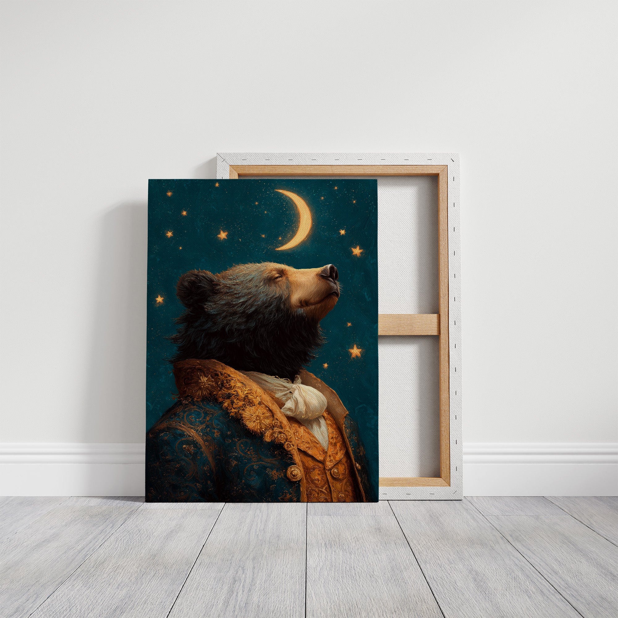 Noble Bear Gazes At Stars