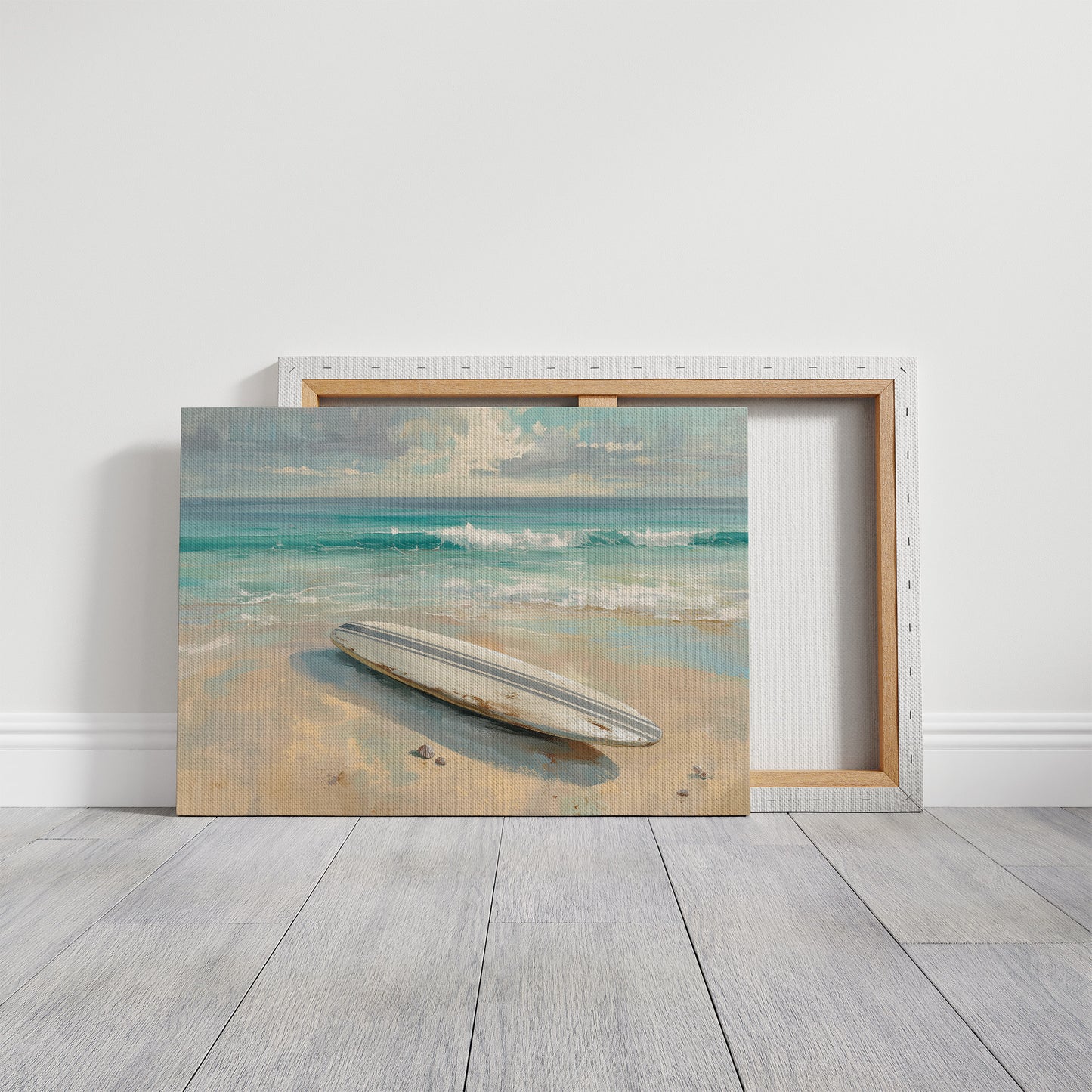 Surfboard Awaits Morning Tide