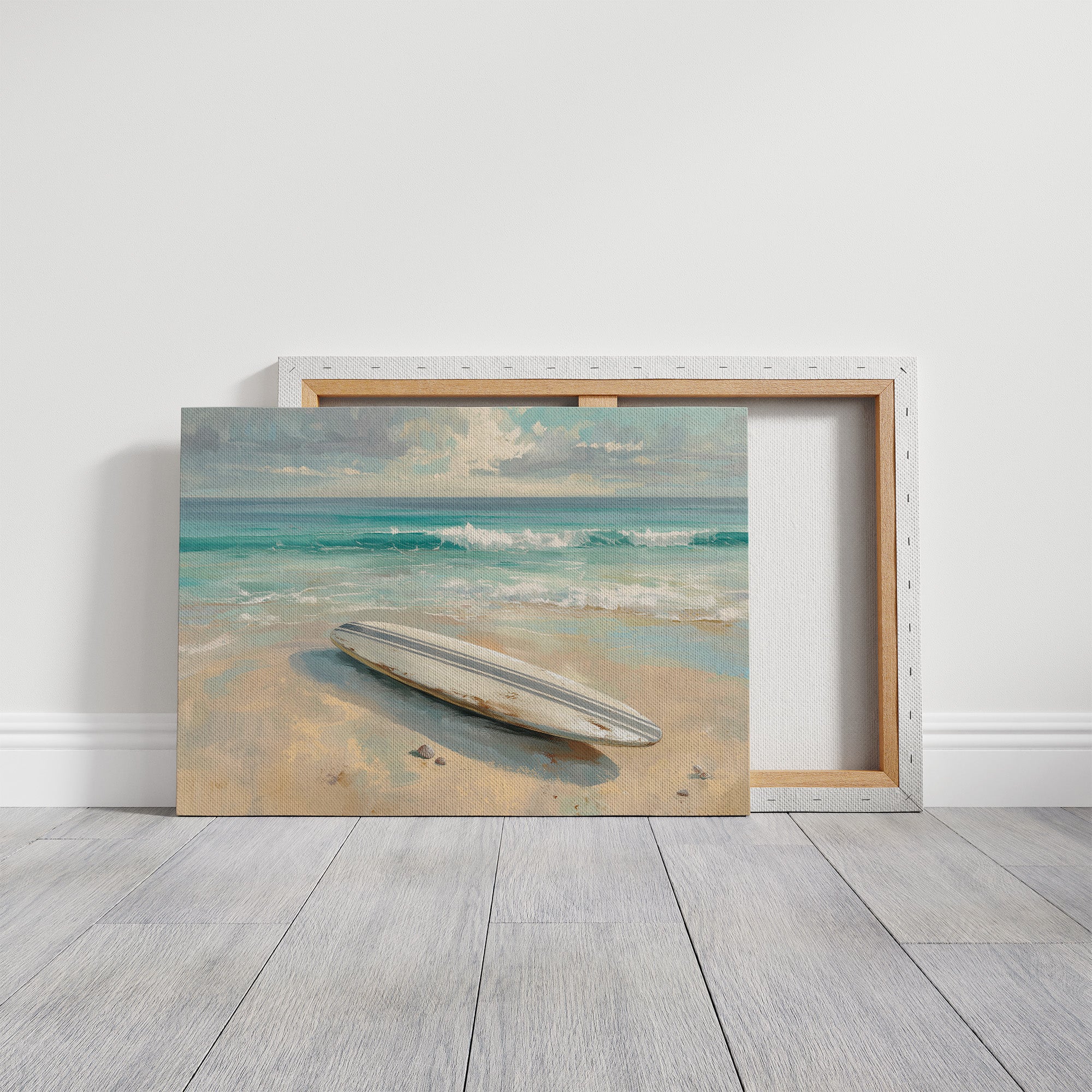 Surfboard Awaits Morning Tide