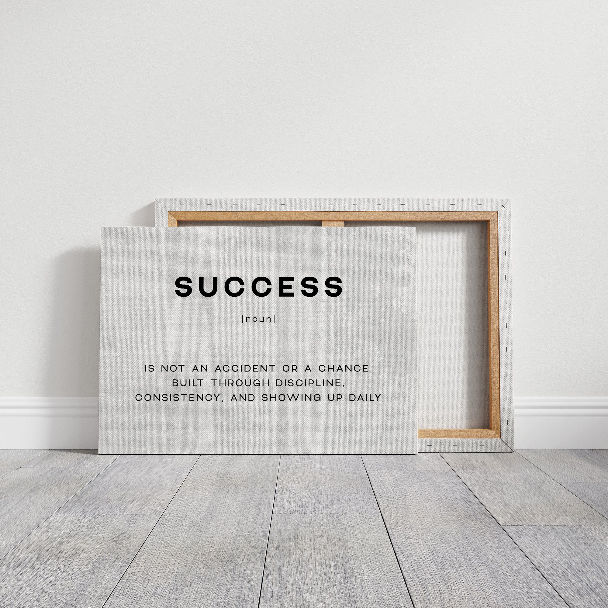 Success Definition Canvas Art | Bold Motivational Typography Print for Home Office, Gym or Entrepreneur Décor
