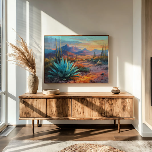 Blue Agave Greets Desert Dawn