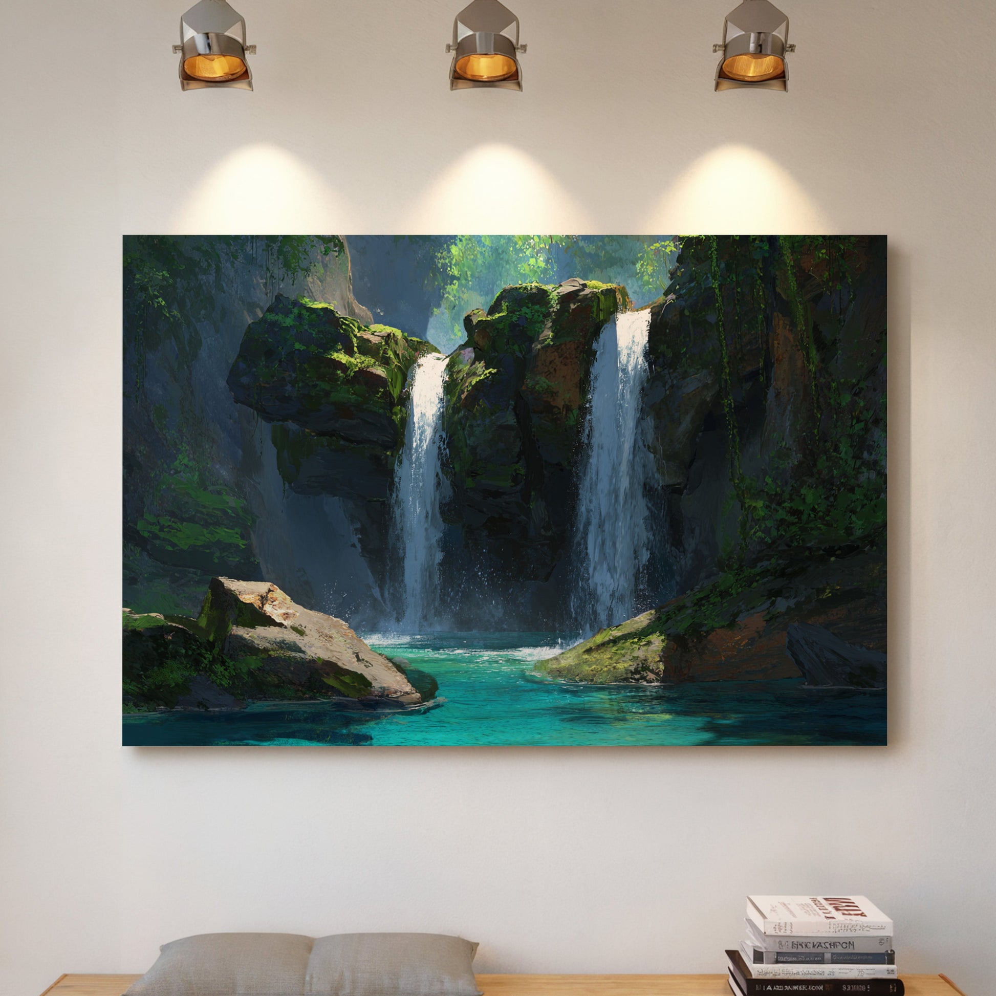 Sacred Waters Dance Between Cliffs