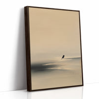 Solitary Bird In Morning Mist