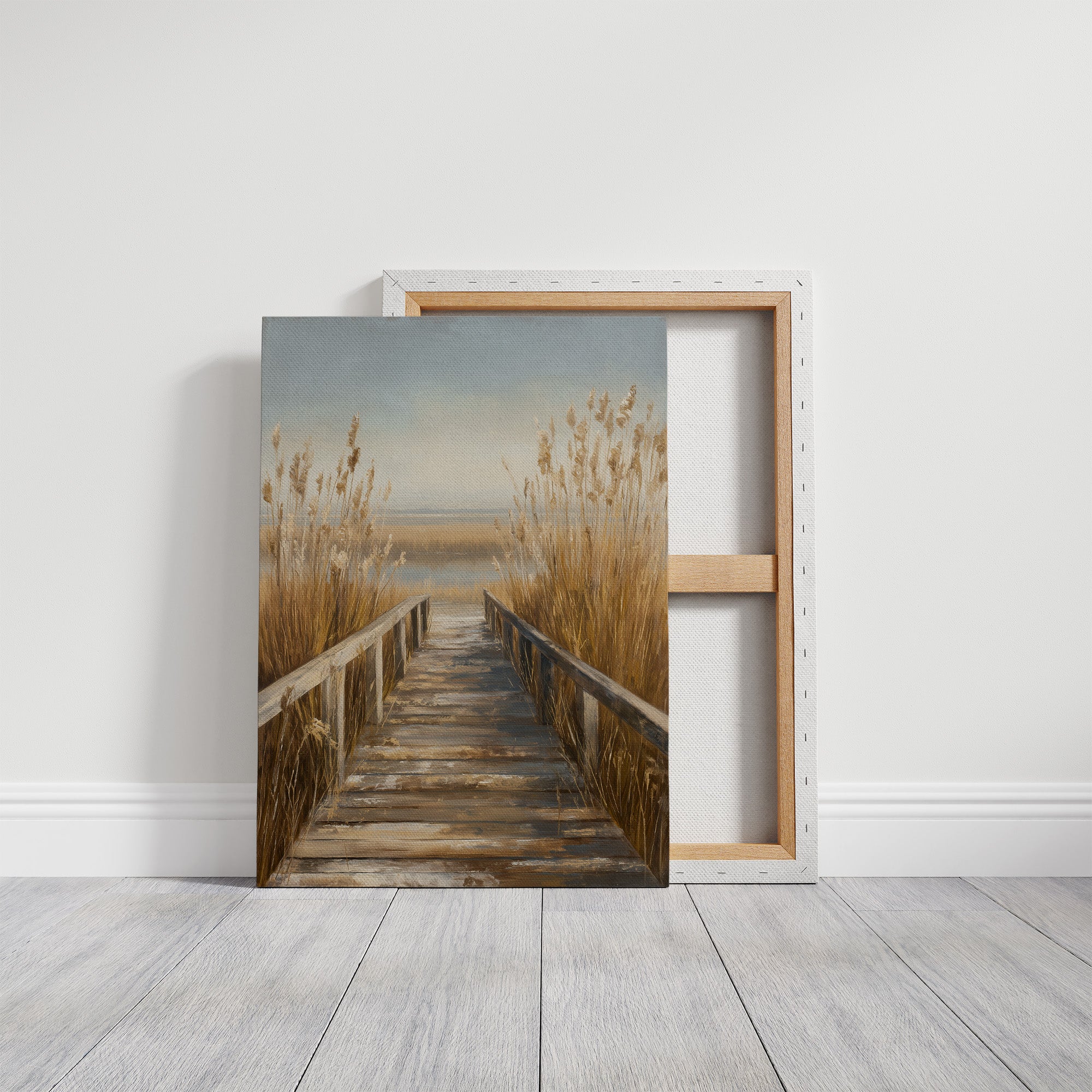 Shoreline Whispers Through Golden Reeds