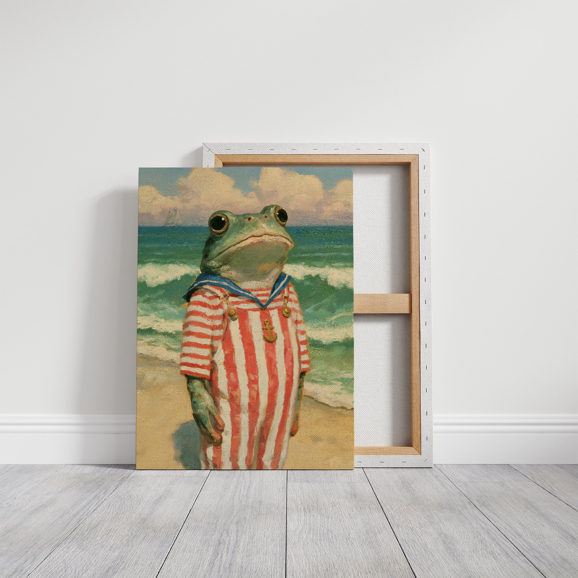 Beachfront Buoyancy: Sailor Frog