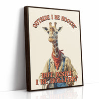 Outside I Be Hootin Giraffe Humor