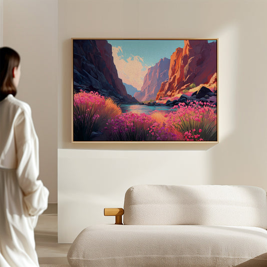Wild Blooms Paint Desert River Banks