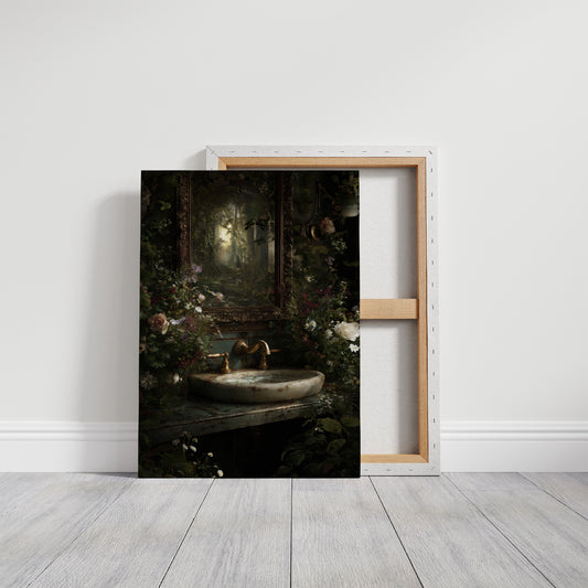 Secret Garden Behind Marble Sink