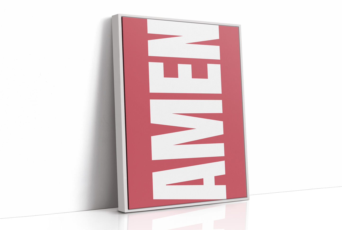 Bold Letters Against Rose Canvas