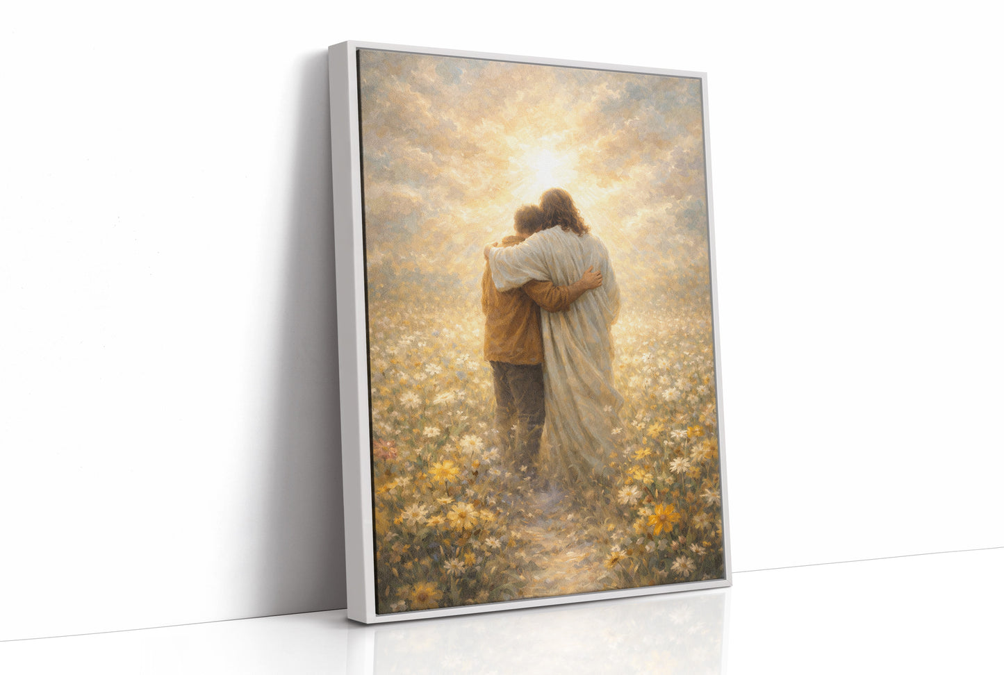 Ethereal Embrace in Golden Meadow
