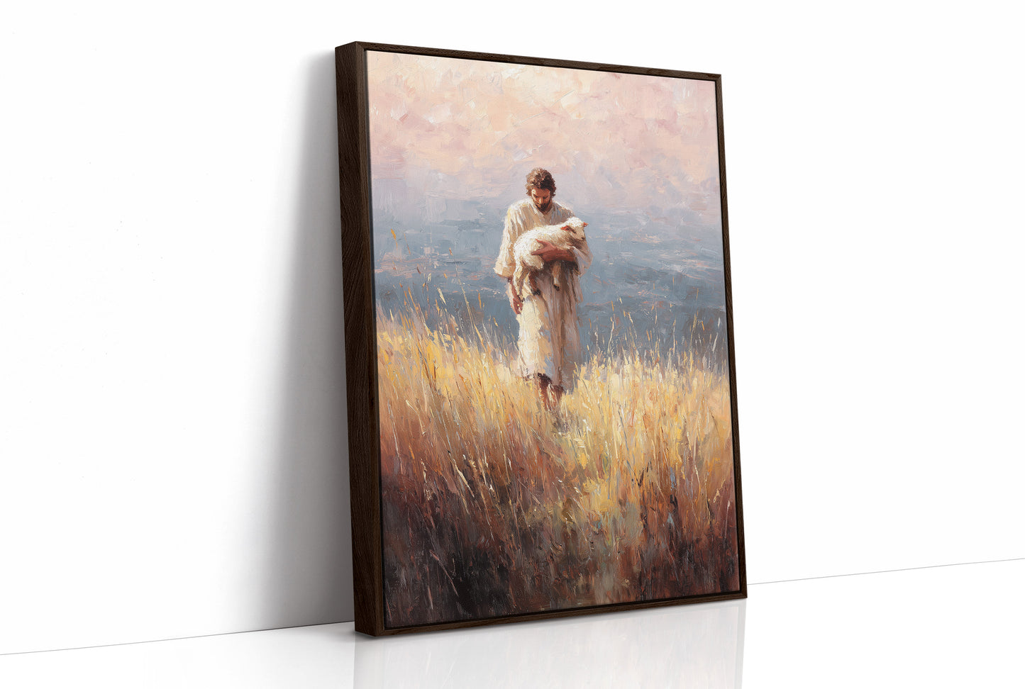 Gentle Guardian Traverses Golden Fields