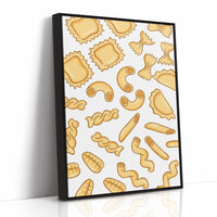 Pasta Shapes Dance In Golden Light
