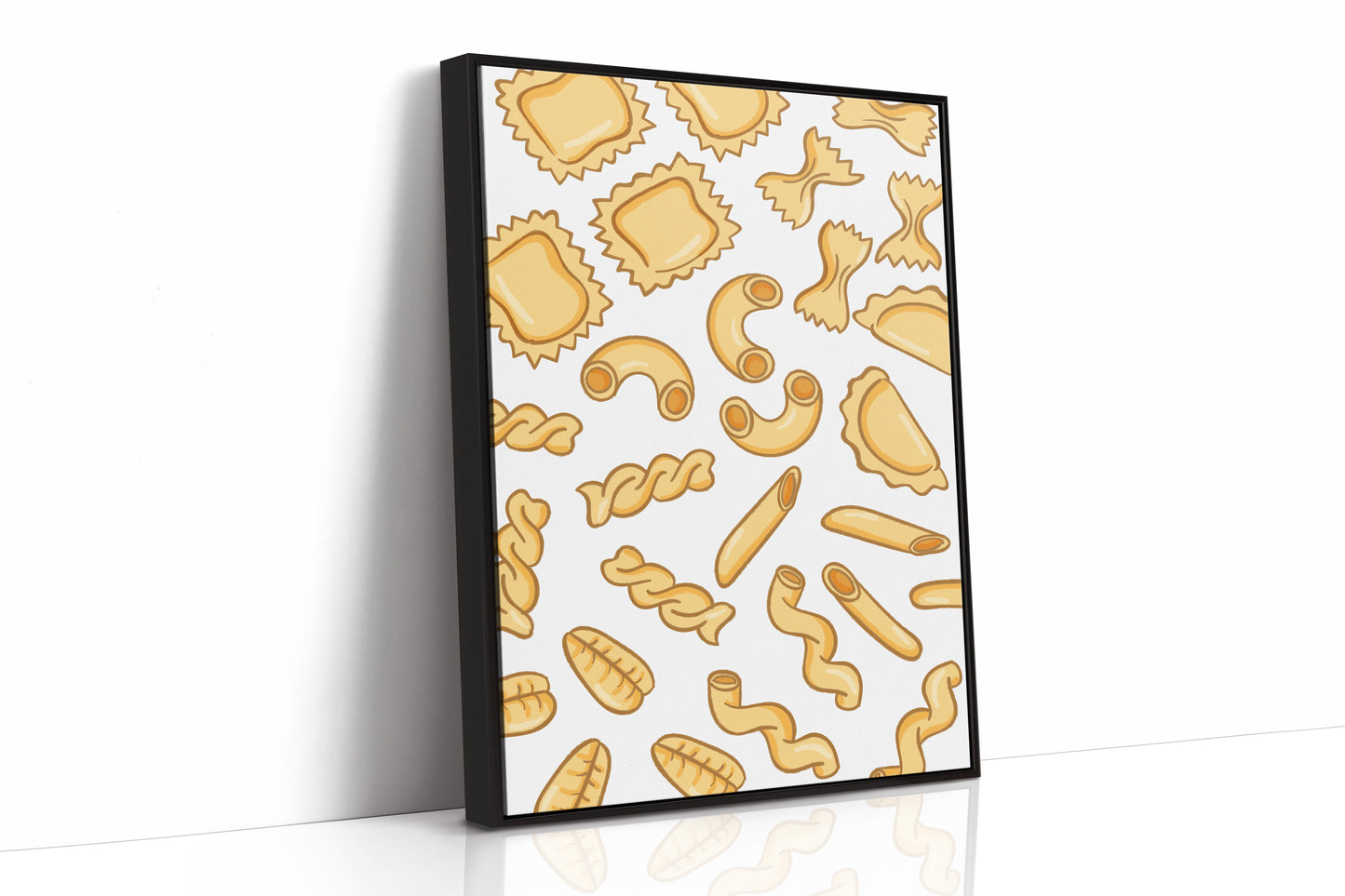 Pasta Shapes Dance In Golden Light