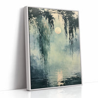 Small Moon Beneath Weeping Branches