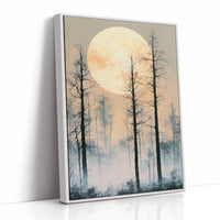 Peach Moon Over Bare Branches