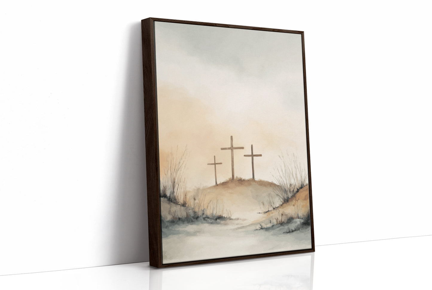 Three Crosses Stand in Sacred Silence