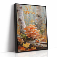 Autumn Mushrooms Dance Among Birch Trees