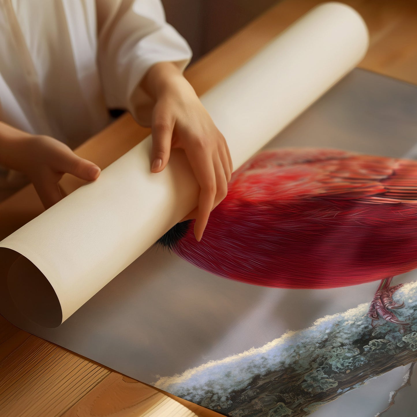 Winter's Scarlet Gift Brings Joy