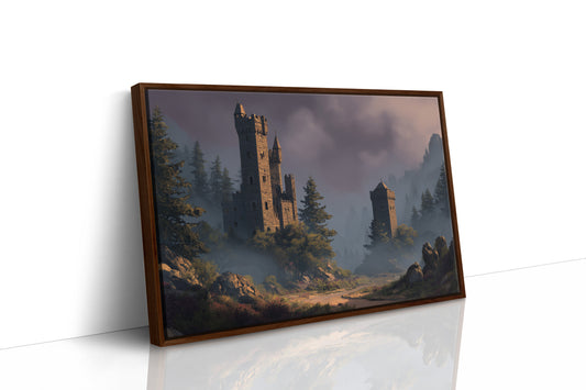 Ancient Towers Amid Mountain Mist