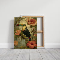 Toucan Among Tropical Blooms
