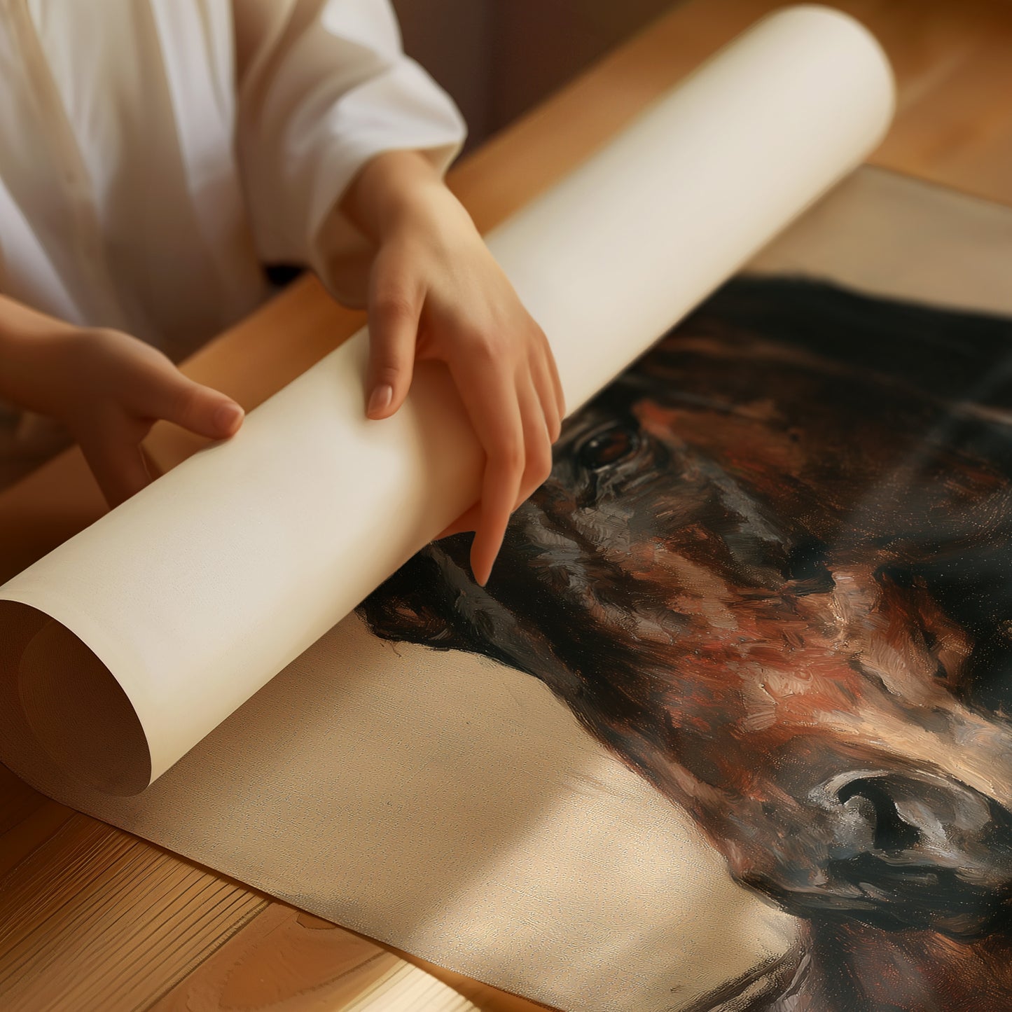 Bay Horse Classic Oil Portrait
