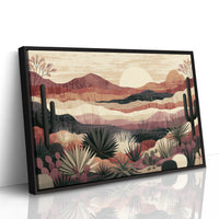 Layered Dusk Over the Desert Garden