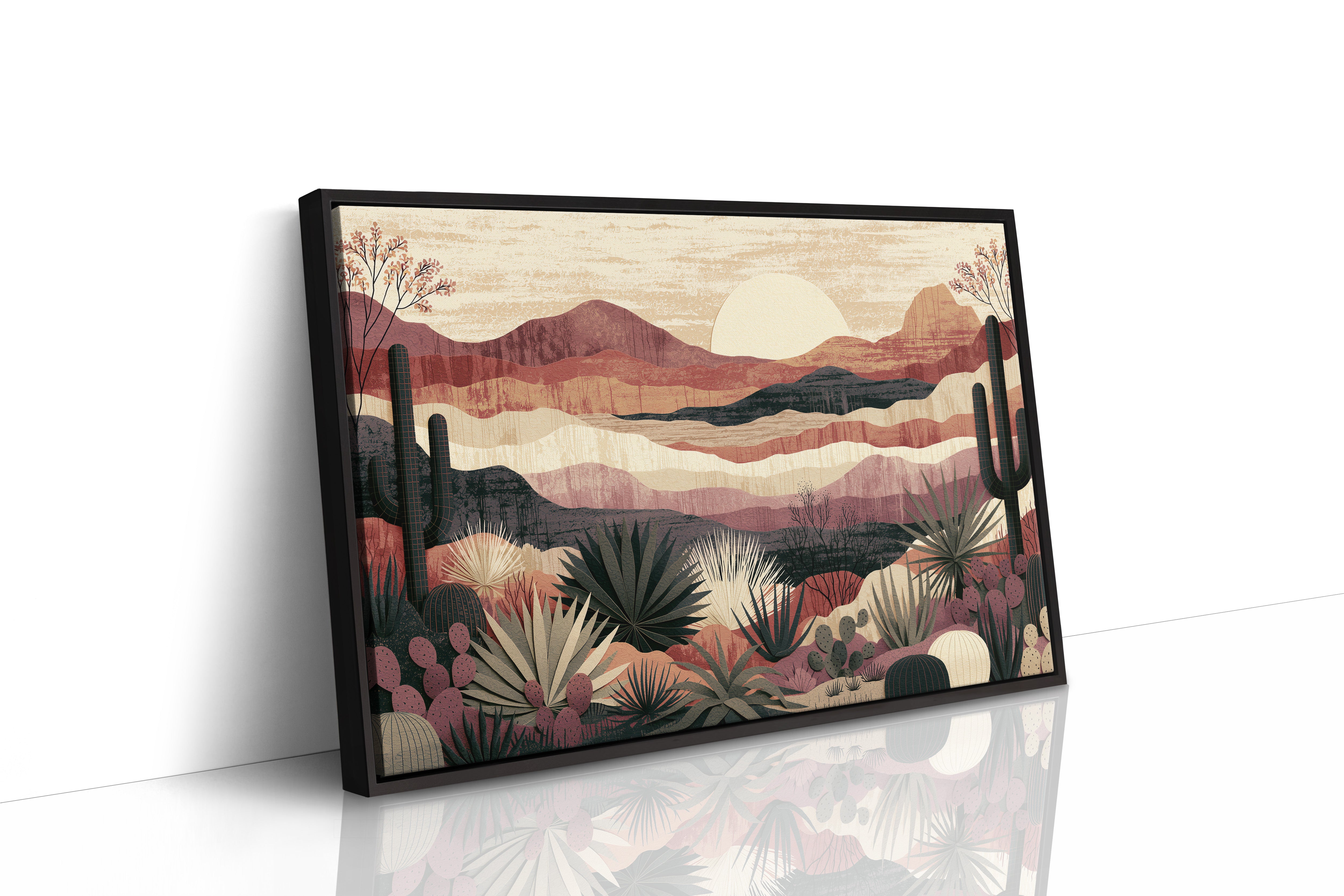 Layered Dusk Over the Desert Garden
