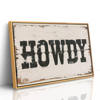 Howdy, Weathered Sign