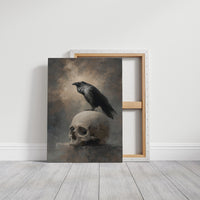 Raven Perches On Mortal Throne