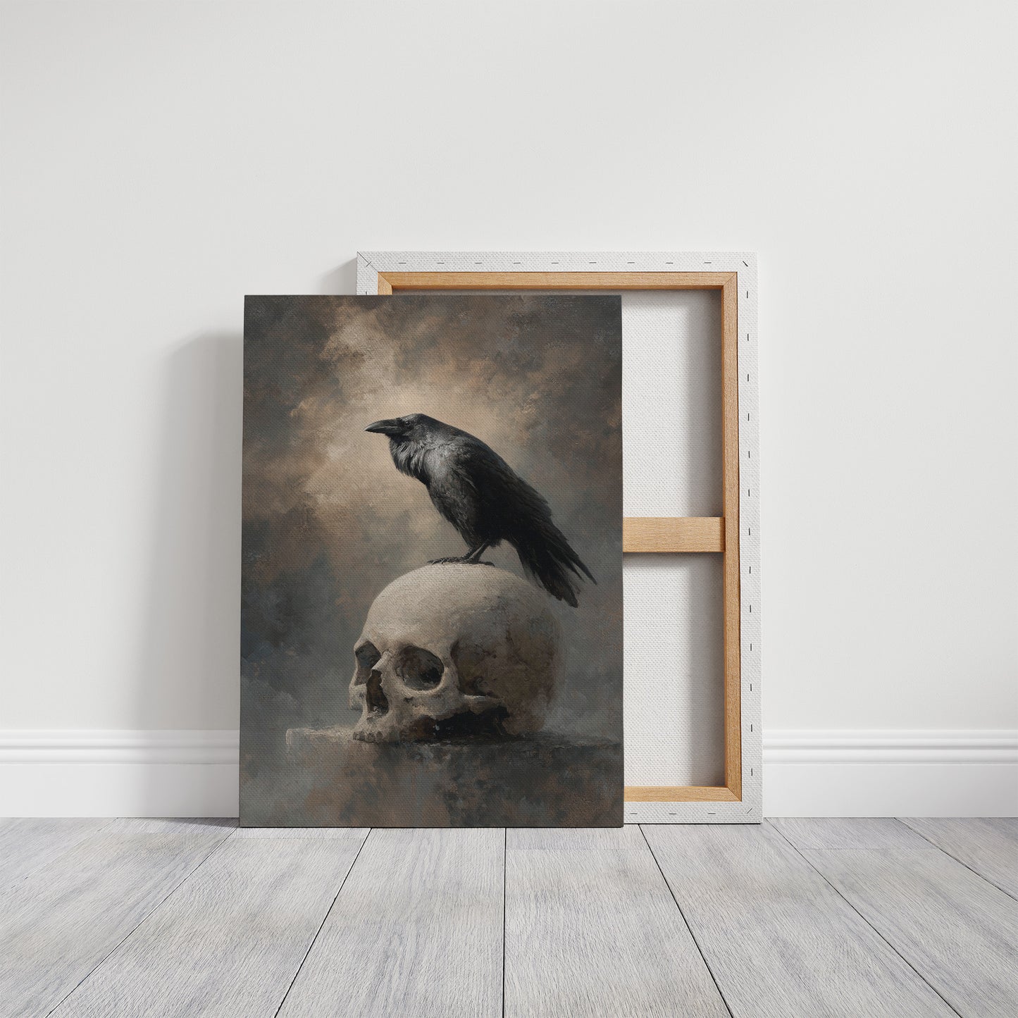 Raven Perches On Mortal Throne