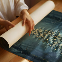 Silent Night Between Winter Trees