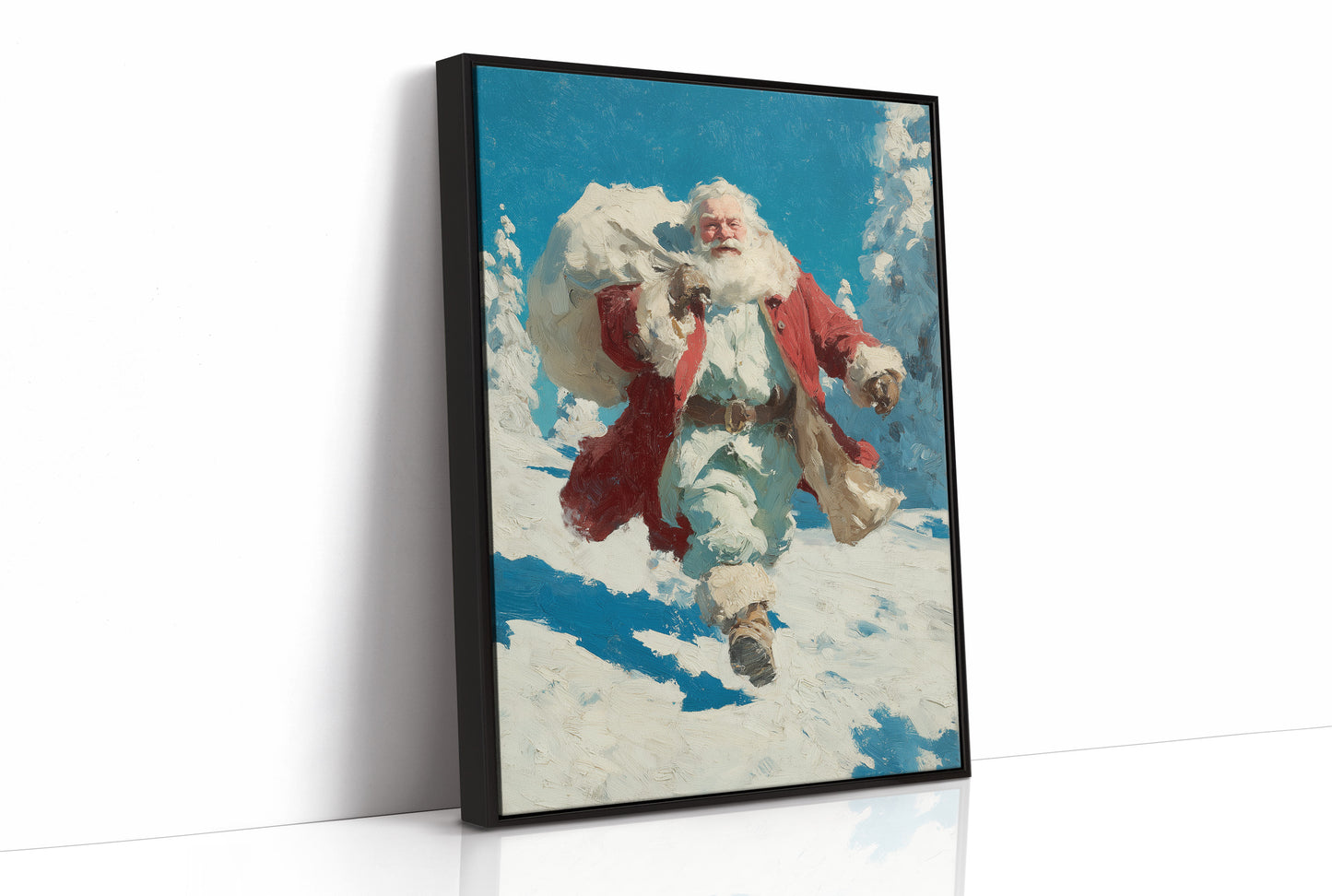 Santa Through the Snow