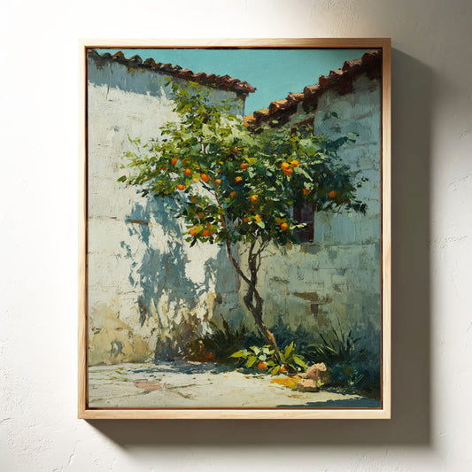 Oranges Beneath the Sunlit Wall