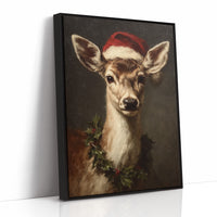 Fawn in a Santa Hat