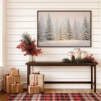 Evergreens Dance Through Winter's Glow