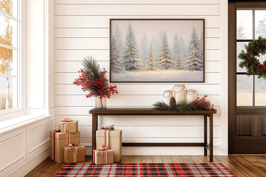 Evergreens Dance Through Winter's Glow