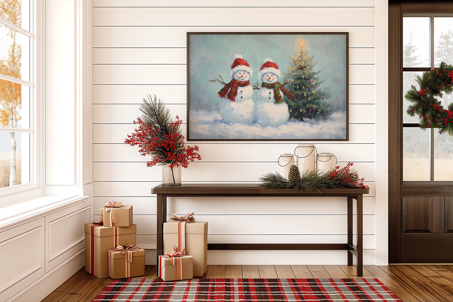 Snow Friends Share Christmas Magic Together