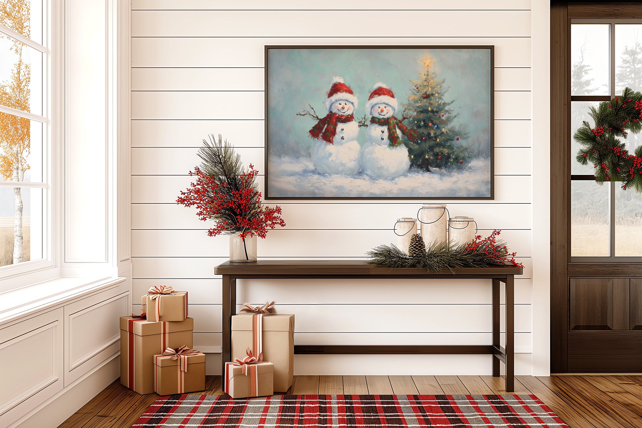 Snow Friends Share Christmas Magic Together