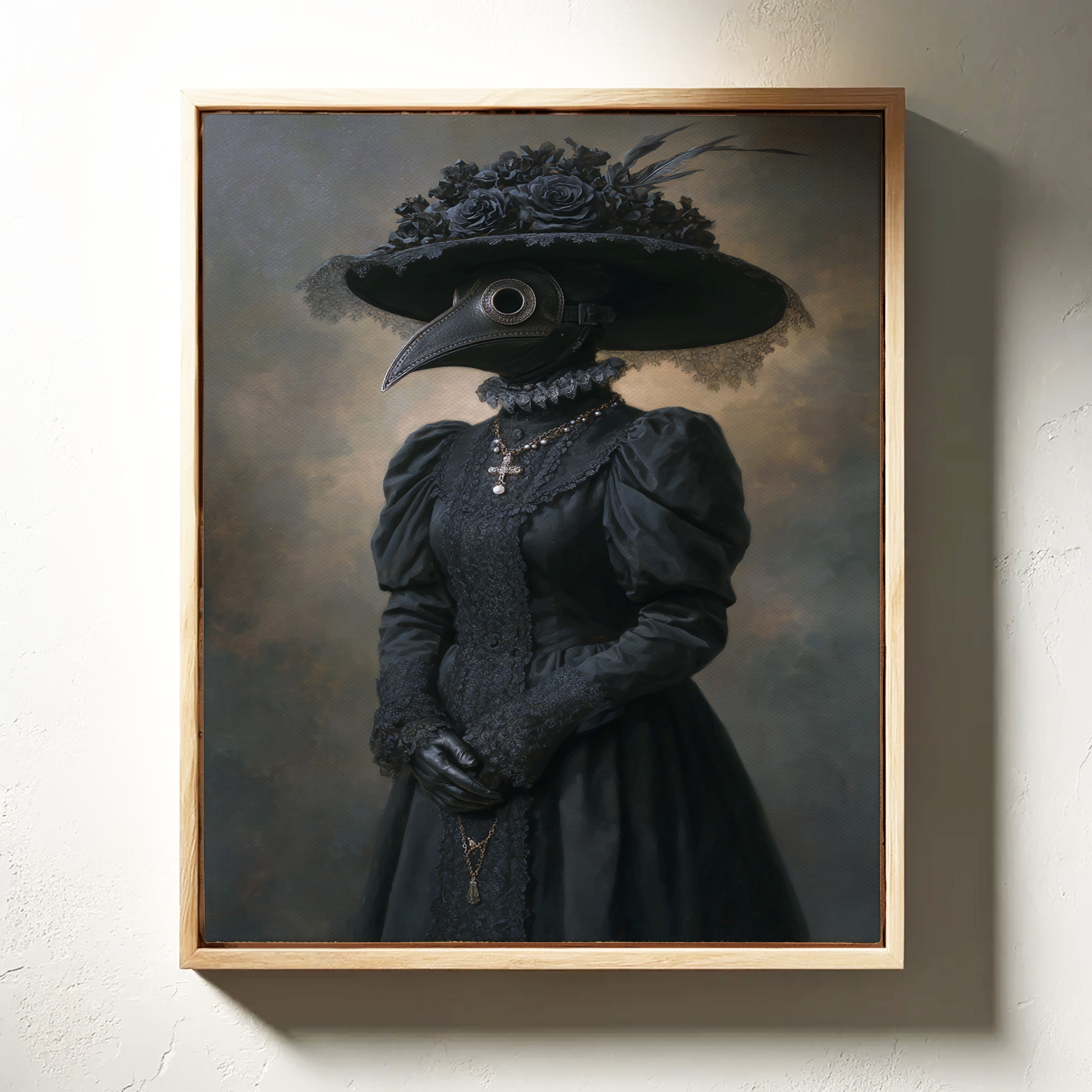 Elegance Beneath a Feathered Veil
