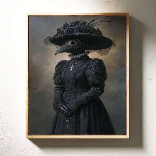 Elegance Beneath a Feathered Veil